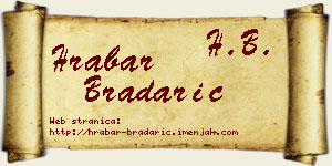 Hrabar Bradarić vizit kartica